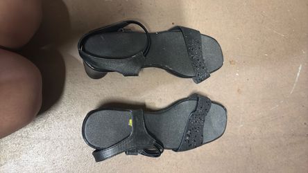 Black Flat Sandals with Ankle Strap
