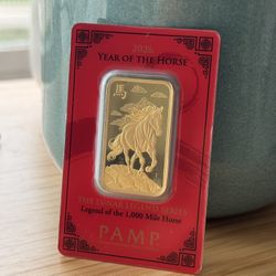 2026 1 oz Gold Bar - PAMP Suisse Year of the Horse (In Assay)
