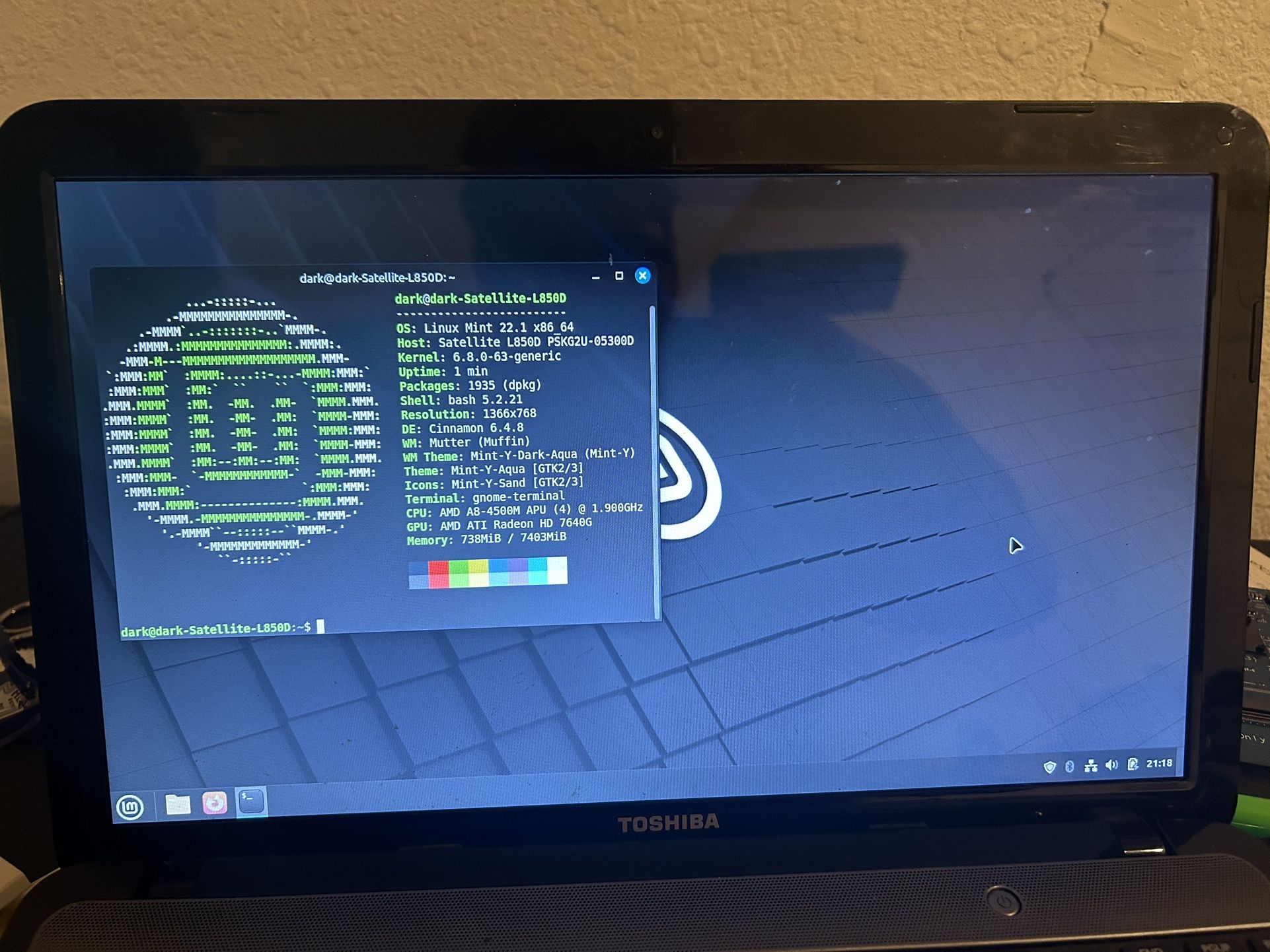 Laptop Toshiba satellite
