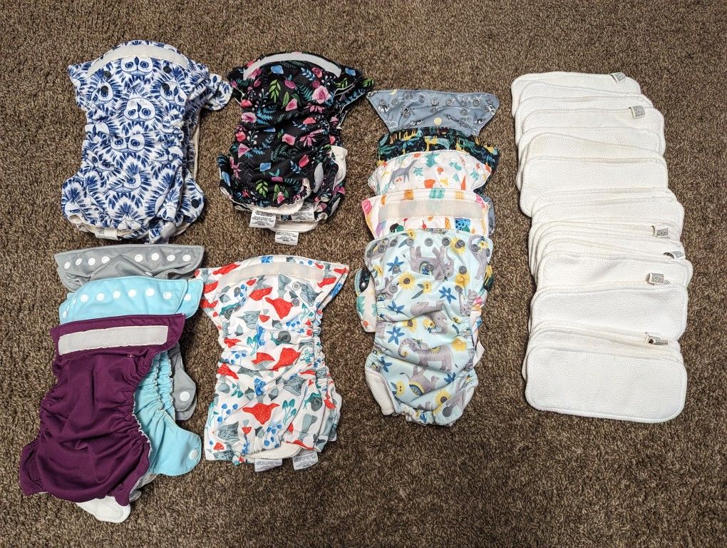 24 Th Thirsty's Infant Cloth Diapers And Inserts