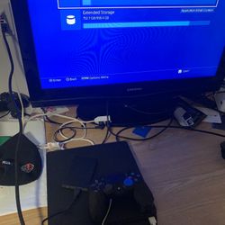 Ps4 Slim With One Controller And 1tb External Hard Drive 