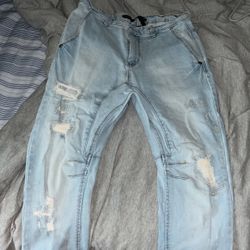Light Blue Jogger Jeans Kids Size 30
