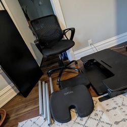 4ft X 2ft Desk + Legs + Free Cable management Wire Rack Under Table