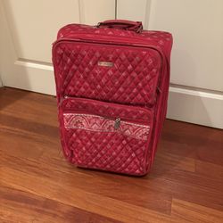 Vera Bradley Red Carry-On Suitcase