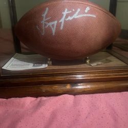 Troy Aikman Signed Super Bowl Football With Case And Authenticity