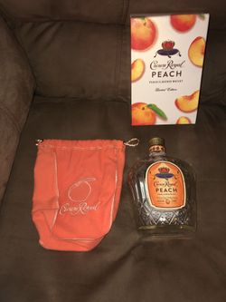 Limited Edition Crown Royal Peach (Empty Bottle)