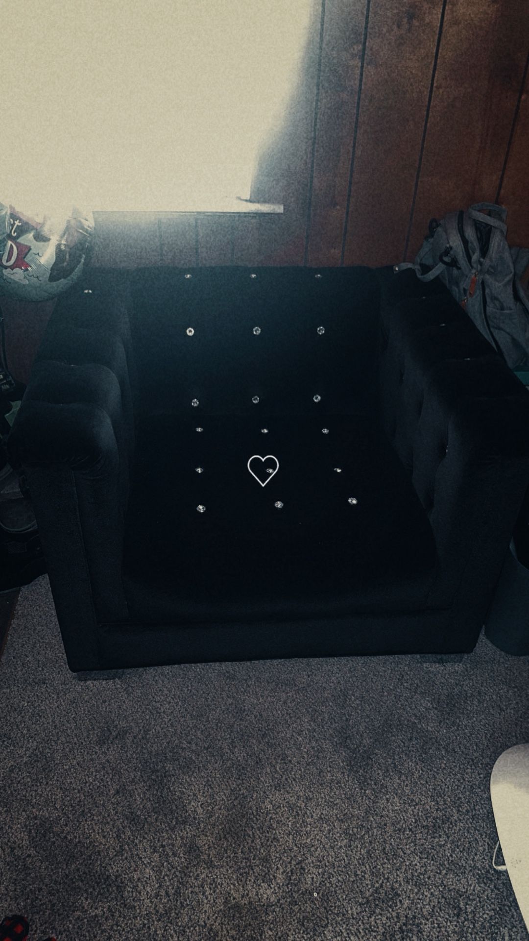 Black diamond couch, girls, best friend