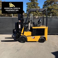2019 Caterpillar EC25N2-AC 5,000LB Electric 48V Cushion Forklift 3-Stage