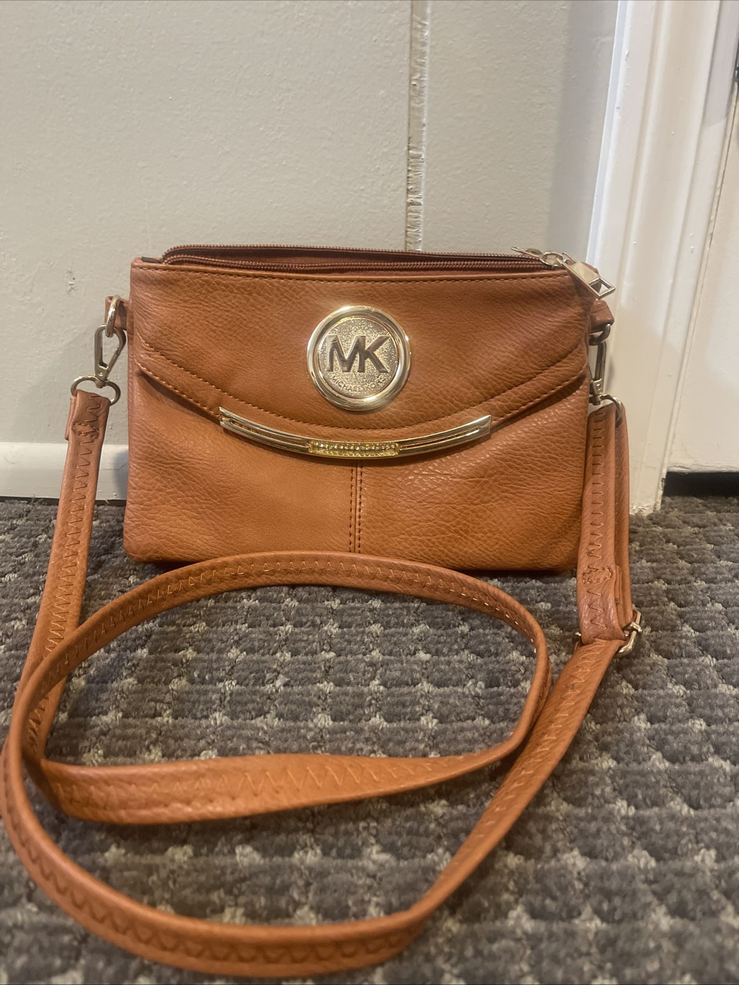 Vintage Michael Kors Leather Light Brown Shoulder Bag
