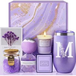 Brandnew(M) Birthday Gifts for Women Best Friend - Relaxing Lavender Spa Gift Basket, Gifts for Women Who Have Everything, Christmas, Valentine's Day