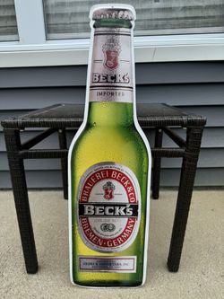 Beck’s Life-Sized Beer Bottle - Bar Advertisement - Classic 1980’s Collectible