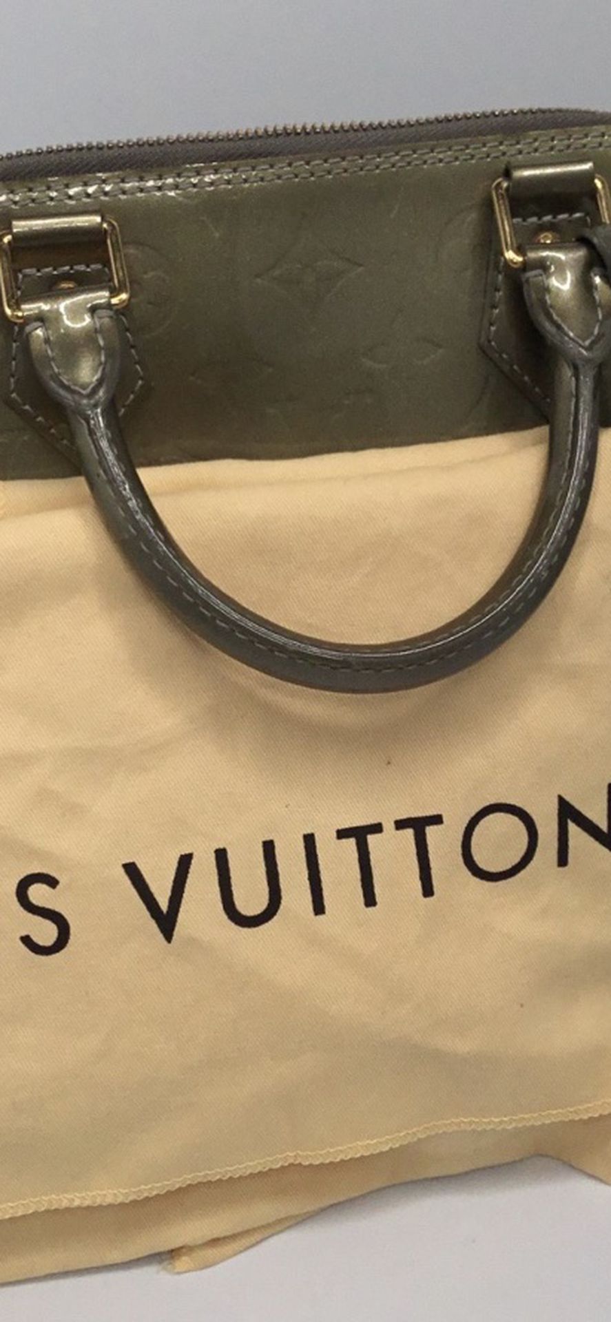 Louis Vuitton Vert Olive Monogram Vernis Alma GM Bag
