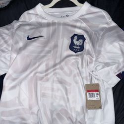 Nike FFF France Soccer Jersey World Cup Away Top DR3961-100 Men's L Large