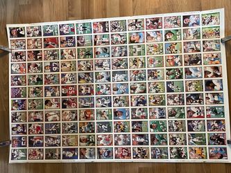 Topps NFL Football Cards Uncut Sheet