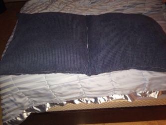 Pillows for a couch or bed in blue