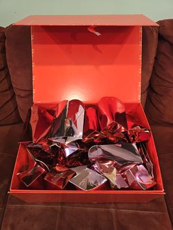 Balenciaga Red Metallic Gift Boxes Set