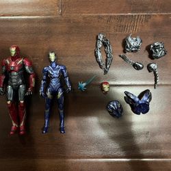 Marvel Legends Iron Man (Homecoming Suit) & Rescue 2-Pack – Loose + Ultron Bot Parts