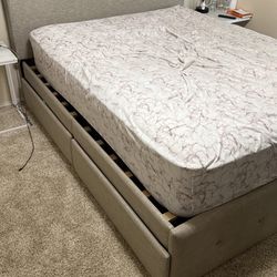 Queen Bed Frame + Memory Foam Mattress