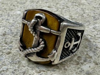 Sterling Silver Estate Tiger Eye Quartz Ring