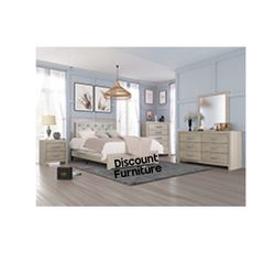 Queen Size 5 PC Bedroom Set With Mattresses