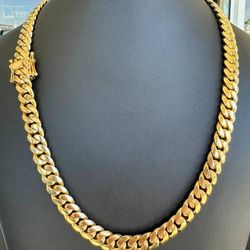 Jewelry Brand New 10k solid yellow gold Miami Cuban link style 22” Chain Necklace 143.6 grams 9.7mm