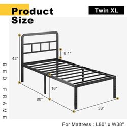 Twin XL Metal Bed Frame 