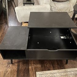 Coffee Table With Gil Out Personal Desk 