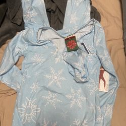 Fleece Lined One Piece Pj With Headband. See My Page For More 