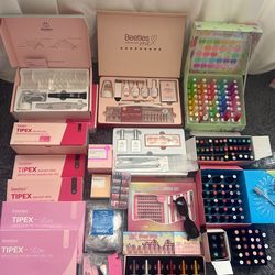 Beetles Nail Kit Bundle – Gel Polish, Tips, Press-On, Tools, Lamp Set – Full Set