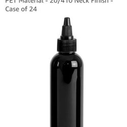 Empty Bottles.  6 Oz. With Twist Top Caps HDPE.  Pack 36 Bottles