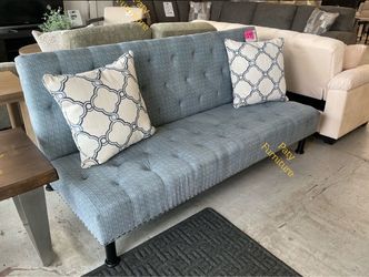 Gray Futon Sofa Bed Couch Sleeper – $169
