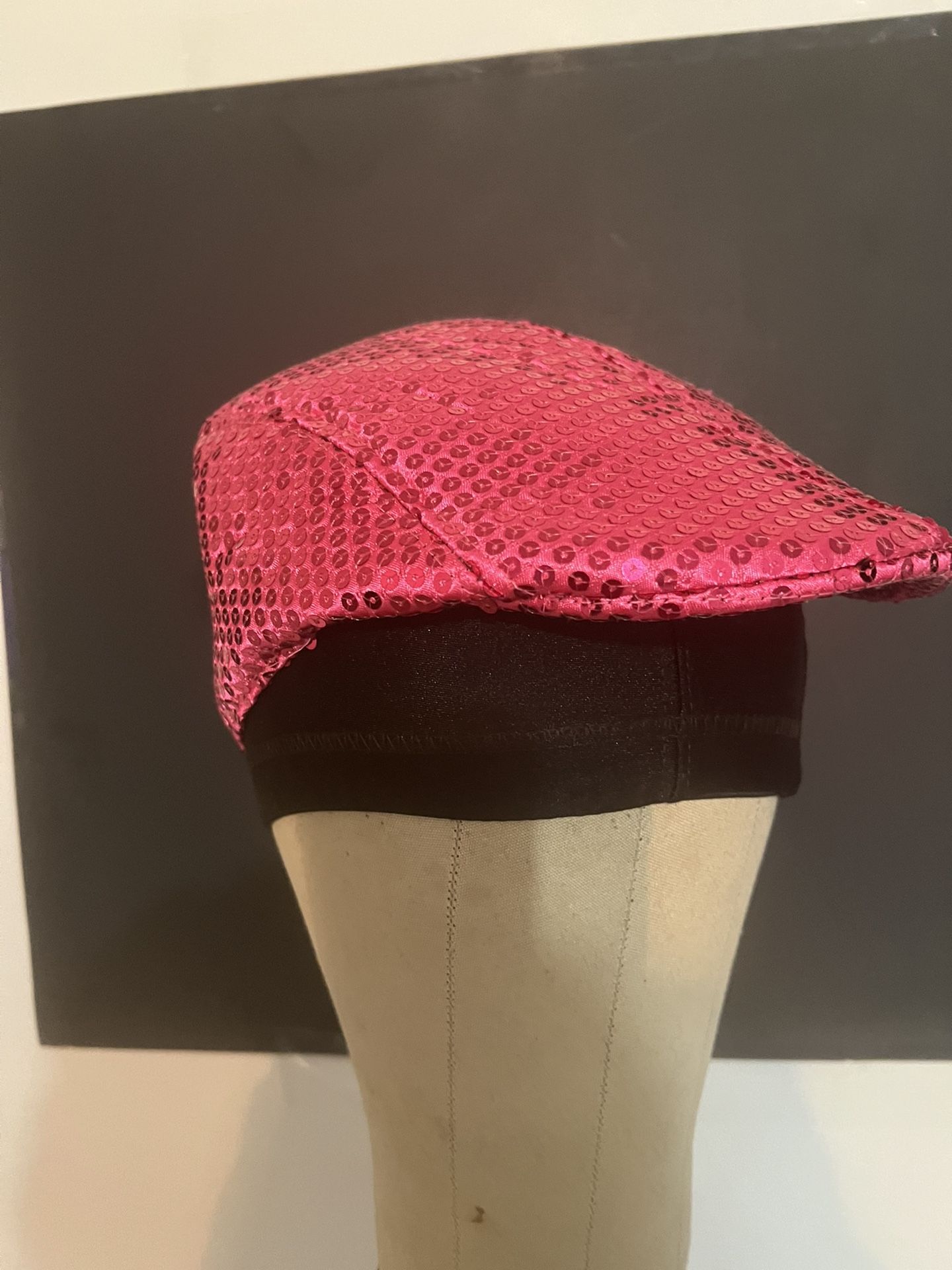 Pink Sequins Ascot Hat