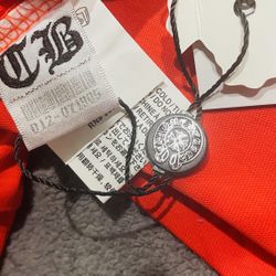 Red Chrome Hearts Long Sleeve (Comes With 2 Pairs Free Supreme Socks)