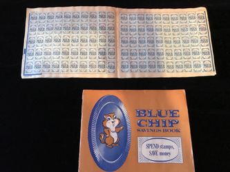 Vintage Blue Chip Stamp Book
