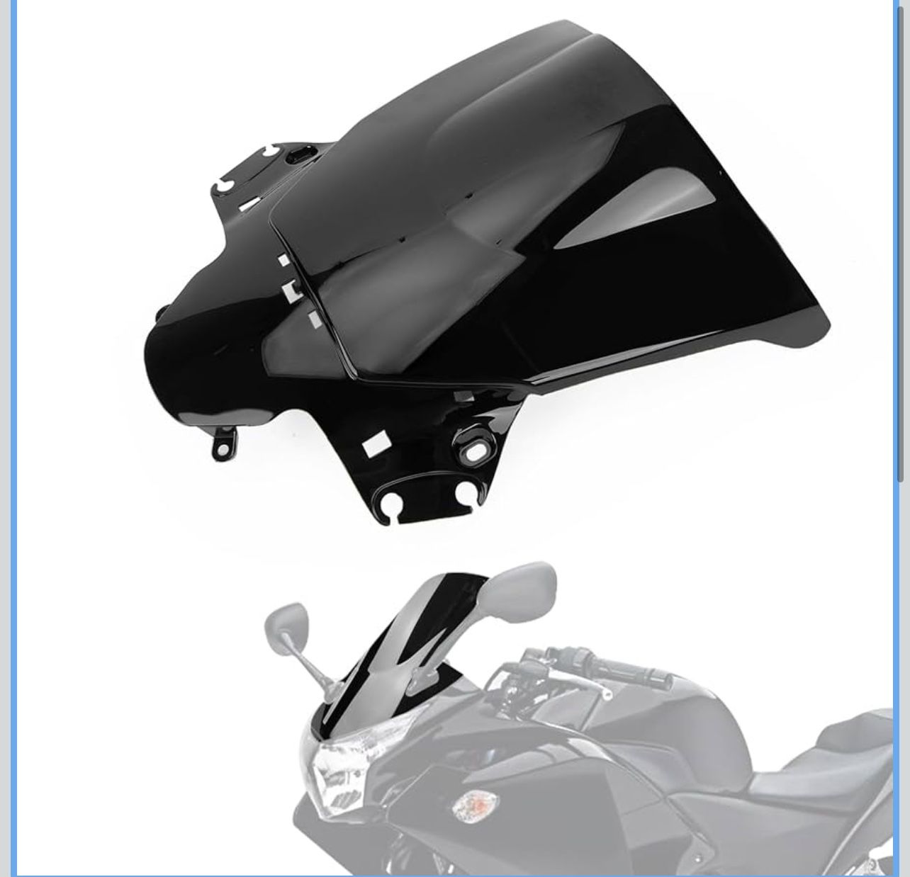 Windshield Windscreen Double Bubble for CBR250R MC41 2010 2011 2012 2013 (Black