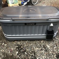 Perfect Tailgate Cooler W/ LED Lights, Bottle Opener, Wheels