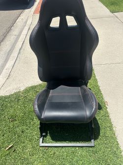 Recliner seat sport red stitches Driver side