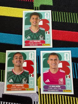 World Cup 2026 panini sticker card lot Mexican team Jose Sanchez Erick & Luis Malagon