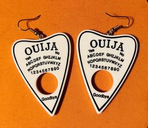 Ouija board planchette earrings