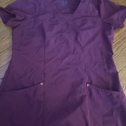 Women’s Small Maroon Scrub Top 