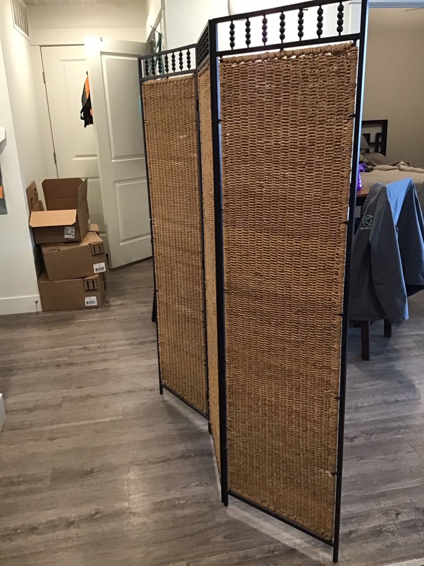 3 Panel Room Divider Basketweave | 3 Pane