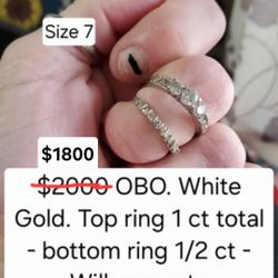 Wedding ring set Size 7 $1700