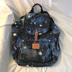 Victoria’s Secret PINK Denim Backpack Space Pattern