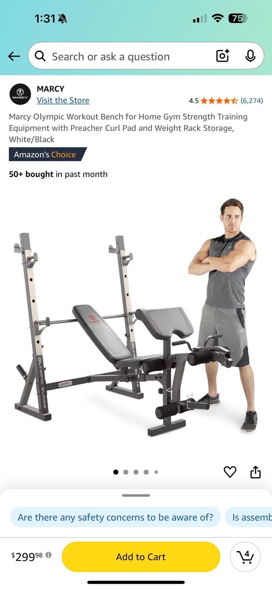 Marcy Workout Bench $150 Pick up only 98125
