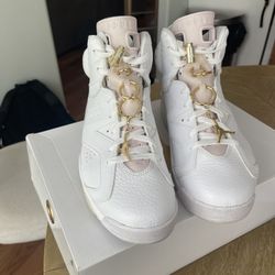 Jordan Retro 6 Gold Hoops 