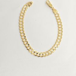 10kt Real Gold Solid Cuban Bracelet 6.8 mm 8 Inches