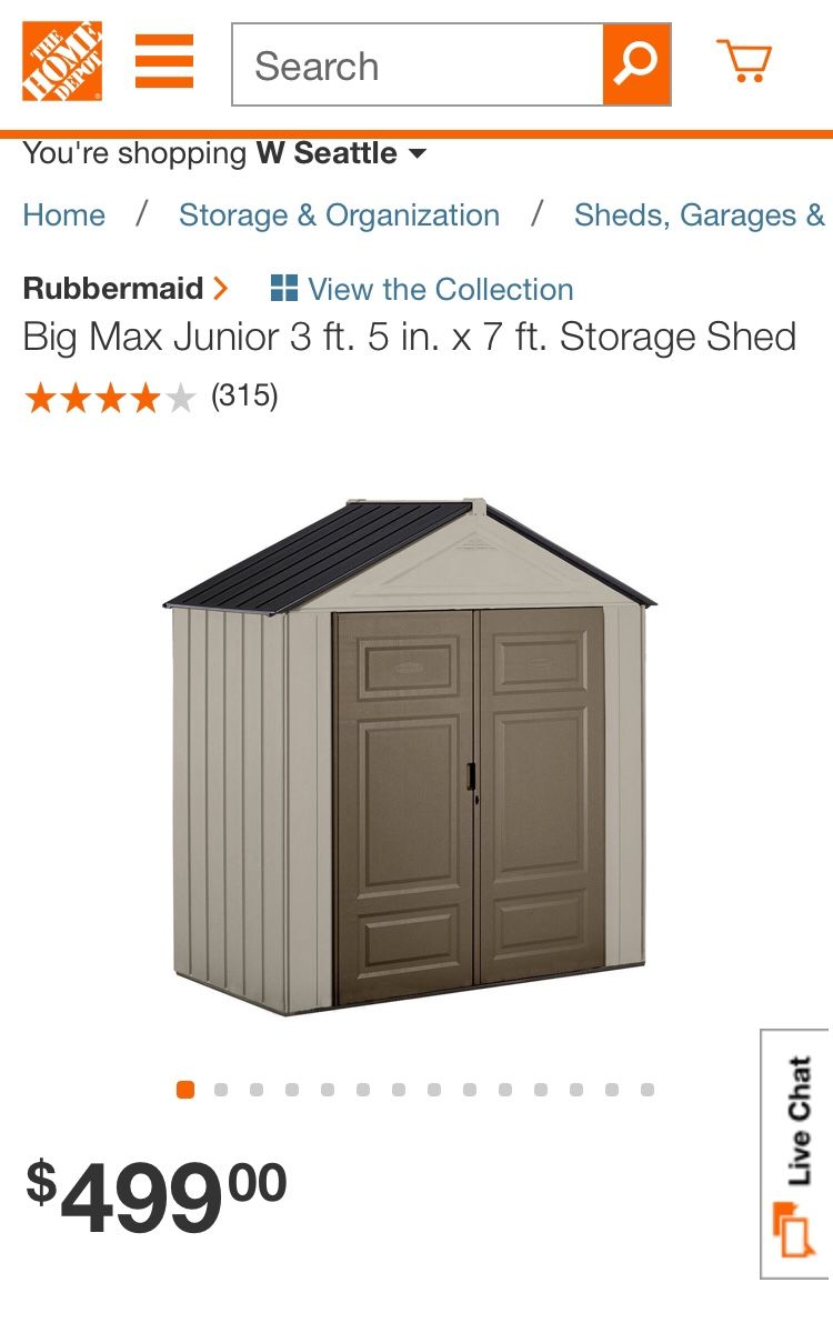 Rubbermaid Big Max Junior Storage Shed for Sale in Burien, WA OfferUp