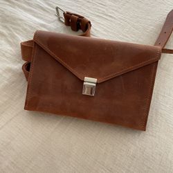 Handmade Belted Leather Bag