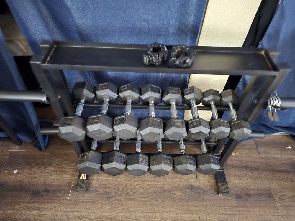 Dumbell Set And Olympic Bench Set