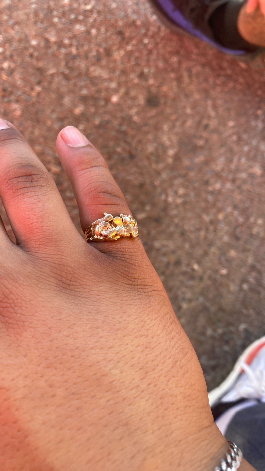 14k Gold Nugget Ring